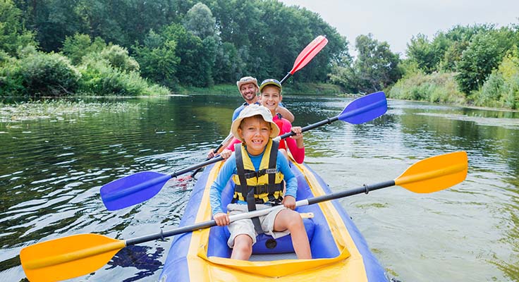 Les sessions de kayak en famille sur l'Odet à Bénodet