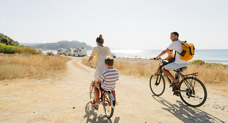 Le service de location de vélo et ses nombreuses balades au camping le Helles