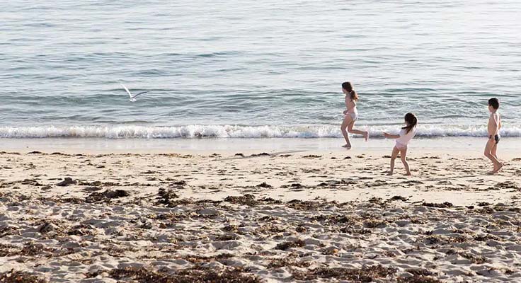 Plage de la Sainte Marine, près du camping le helles
