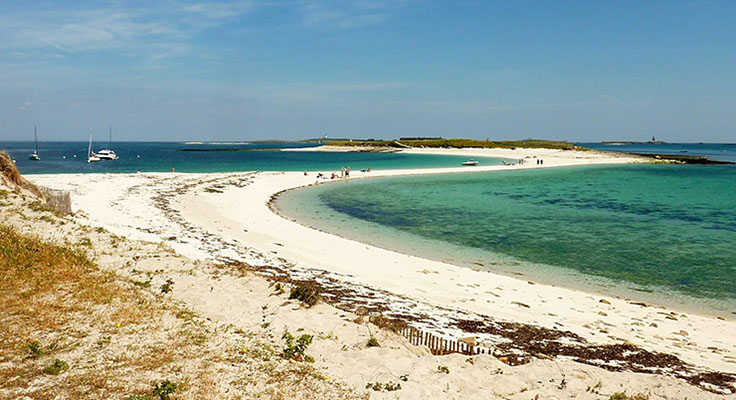 La plage de l'archipel des Glenan dans le finistère sud