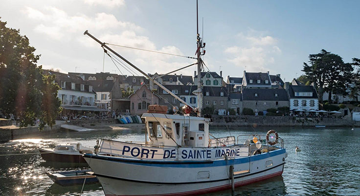 Le port de plaisance de sainte marine à Bénodet dans le Finistère Sud
