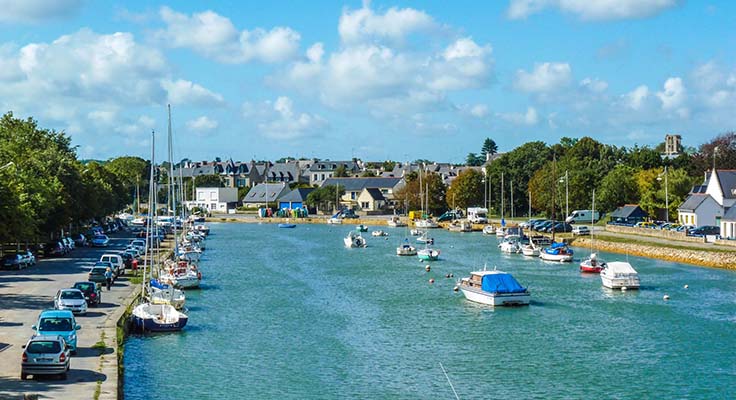 Le port de plaisance près de Bénodet dans le Finistère Sud